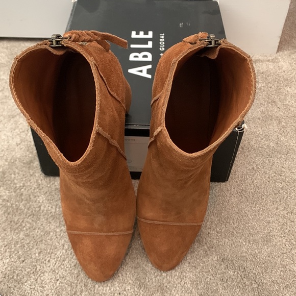 ABLE Chestnut Suede Bootie - Picture 6 of 7